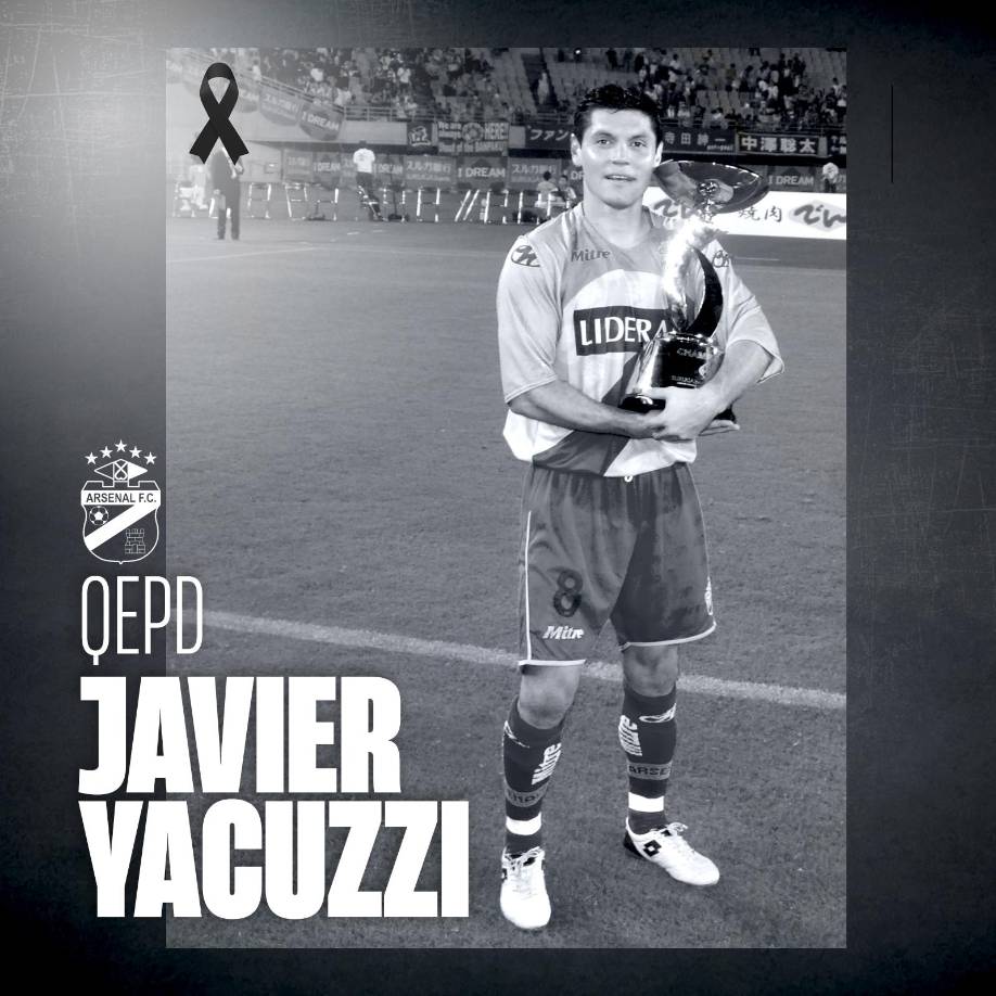 Tras la dura noticia, Arsenal se expresó en redes sociales y le envió las condolencias a la familia del ex futbolista: “ Arsenal lamenta profundamente el fallecimiento de Javier Yacuzzi, campeón de la Copa Sudamericana 2007 y Suruga Bank 2008 . Enviamos nuestras condolencias a sus familiares y seres queridos. Descansá en paz, Yacu”.