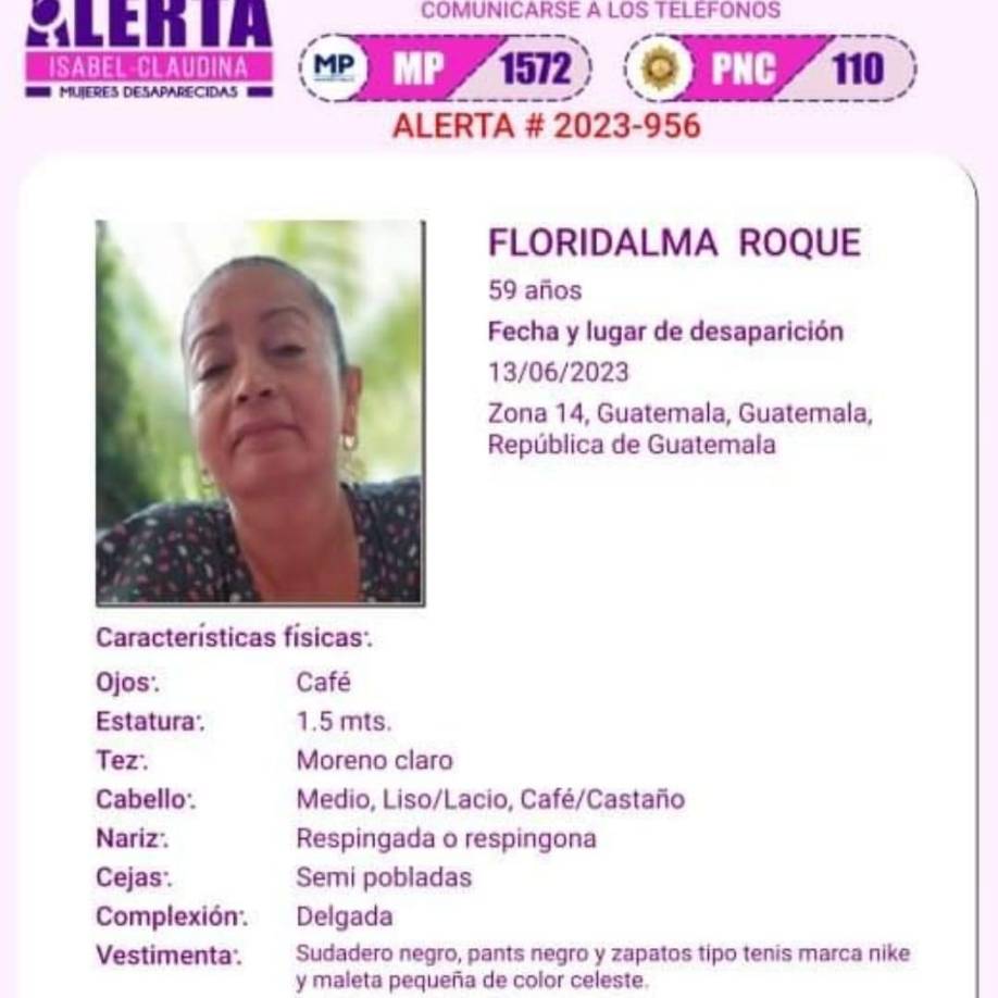 El 13 de junio la hondureña Floridalma Roque ingresó a la clínica del doctor Malouf y nunca más se volvió a saber de ella. El 14 de junio la familia de Floridalma recibió una llamada telefónica en la cual se les informó que la ella había abandonado la clínica por su cuenta. Nunca llegó a su casa.