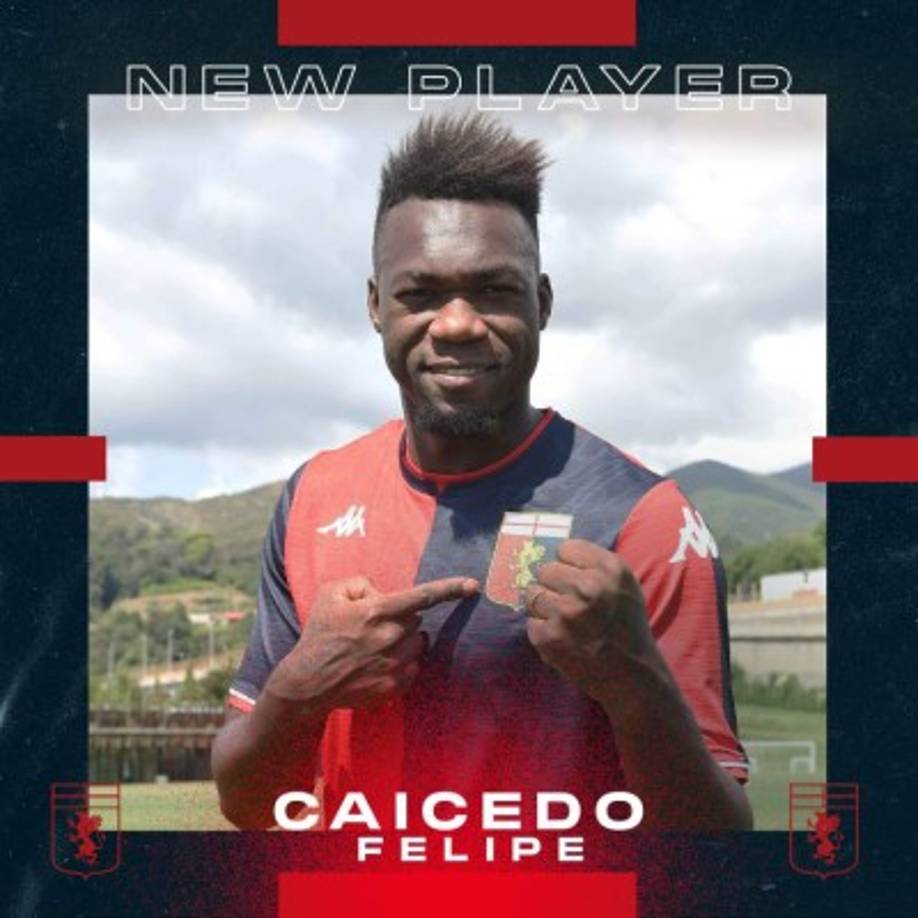 El Genoa ha fichado al delantero ecuatoriano Felipe Caicedo por 2.000.000 €. Firma hasta junio de 2024, llega procedente del Lazio. Foto Twitter Genoa.<br/>