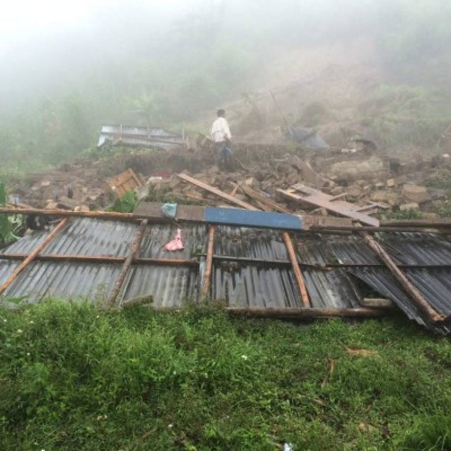 De la vivienda no quedó practicamente nada luego del alud.