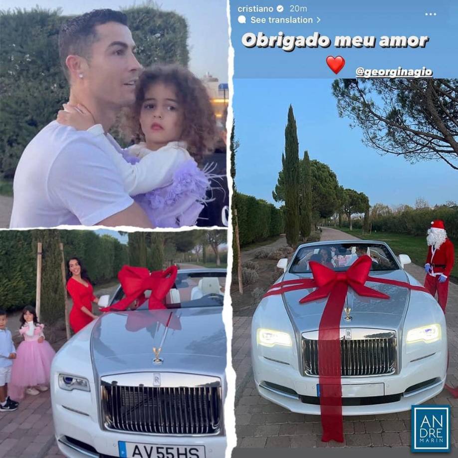 “<b>Gracias mi amor</b>”, fue el mensaje de Cristiano Ronaldo a Georgina Rodríguez como agradecimiento por el regalo que le hizo Georgina.