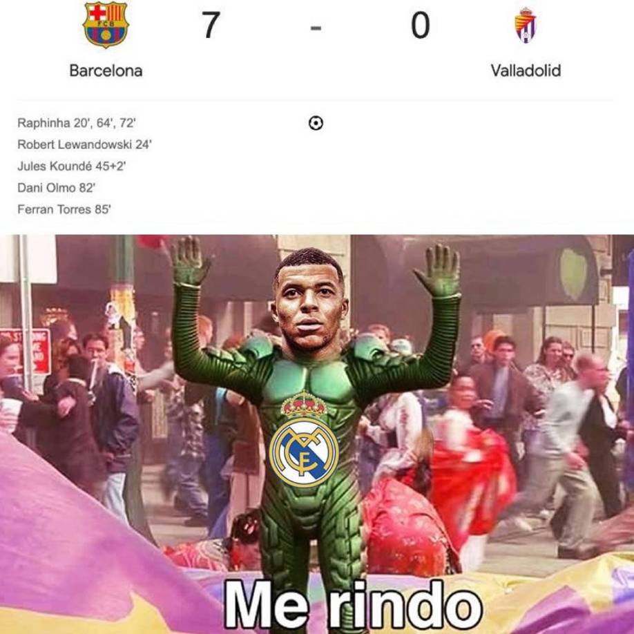 Mbappé y Real Madrid sufren burlas: los memes de la goleada del Barcelona en LaLiga