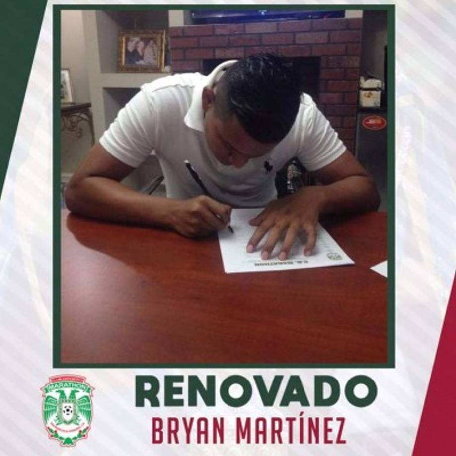 El mediocampista Bryan 'Canguro' Martínez ha firmado por un año más con el Marathón.