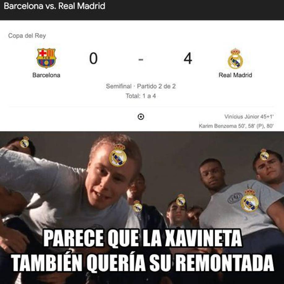 Los crueles memes que destrozan al Barcelona tras la paliza del Madrid