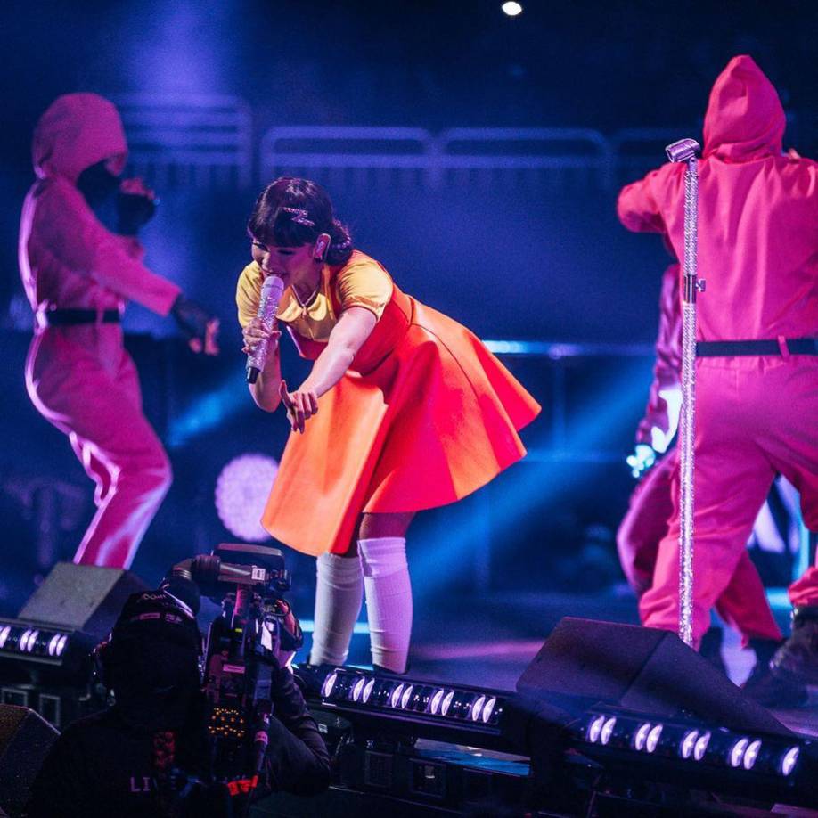 La presentación de la cantante tuvo lugar en el iHeartRadio Fiesta Latina 2021. 