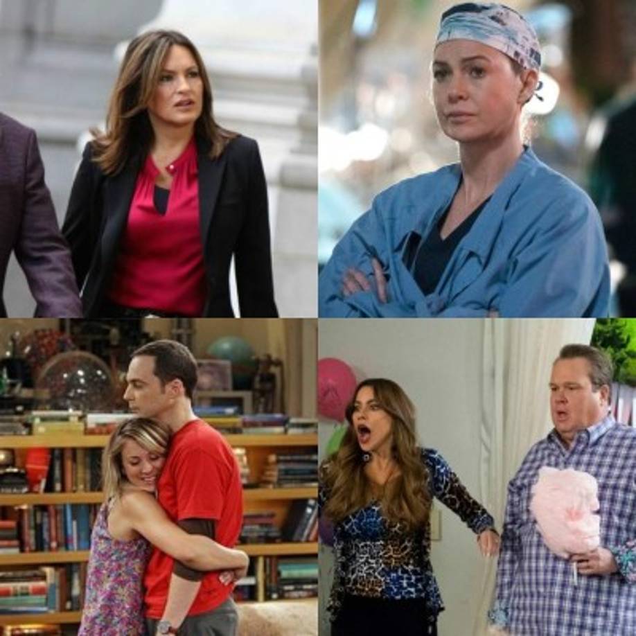 De izquierda a derecha: Mariska Hargitay, Ellen Pompeo, Kaley Cuoco y Sofia Vergara.