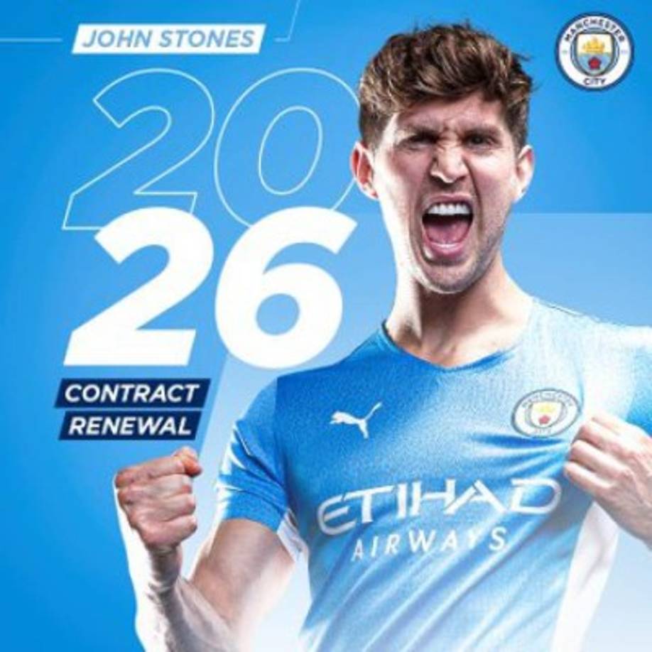 El defensa inglés John Stones ha renovado su contrato con el Manchester City por cinco años más, hasta 2026. El contrato anterior del jugador expiraba a finales de la próxima temporada. “No podría estar más feliz. Me encanta ser parte de este equipo. Hay tantos jugadores de calidad aquí y sé que podemos seguir ganando trofeos, que es mi principal objetivo”, ha declarado el central.