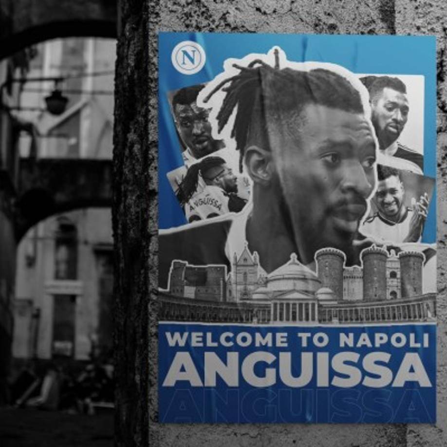El Napoli obtuvo la cesión del mediocentro camerunés Zambo Anguissa por una temporada por 600.000 € con opción de compra por 15.000.000 €. Foto Twitter Napoli.