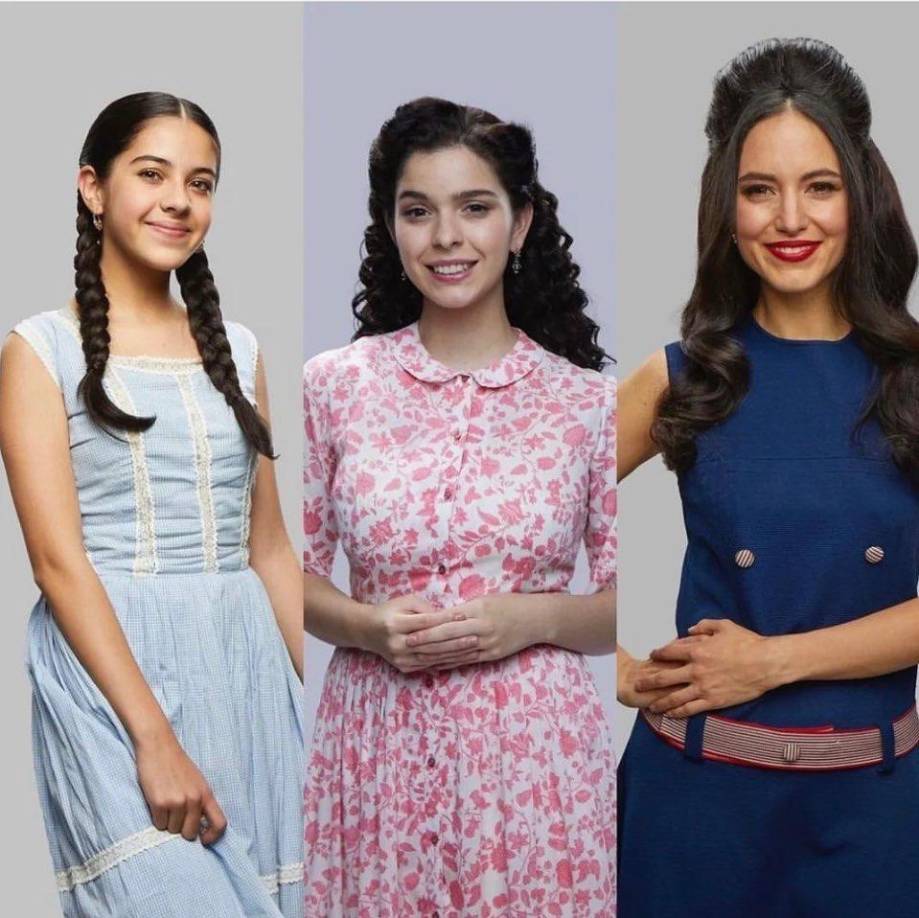 Tres generaciones de Refugio Fernández (hermana de Vicente). Cassandra Iturralde de niña, Seidy Berchat de adolescente y Florencia Ríos adulto.