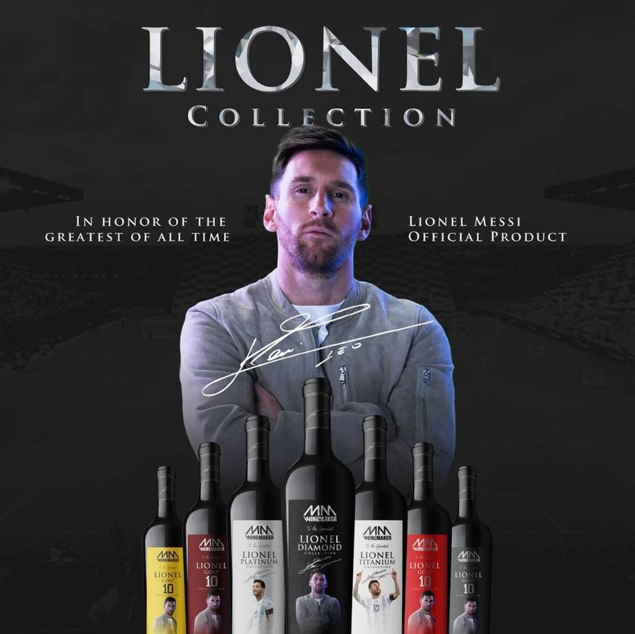 Se trata de una línea de vinos premium que lleva su propia imagen y que lleva como nombre “10 GOAT”, en honor al número que porta con su club y selección, además de la sigla que quiere hace alusión al “mejor jugador de todos los tiempos en inglés (Greatest of all time). 