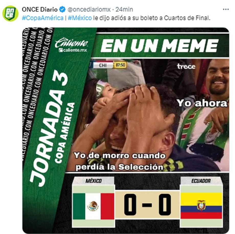 Once Diario de México - “Es un meme”. “México le dijo adiós a su boleto a Cuartos de Final”.