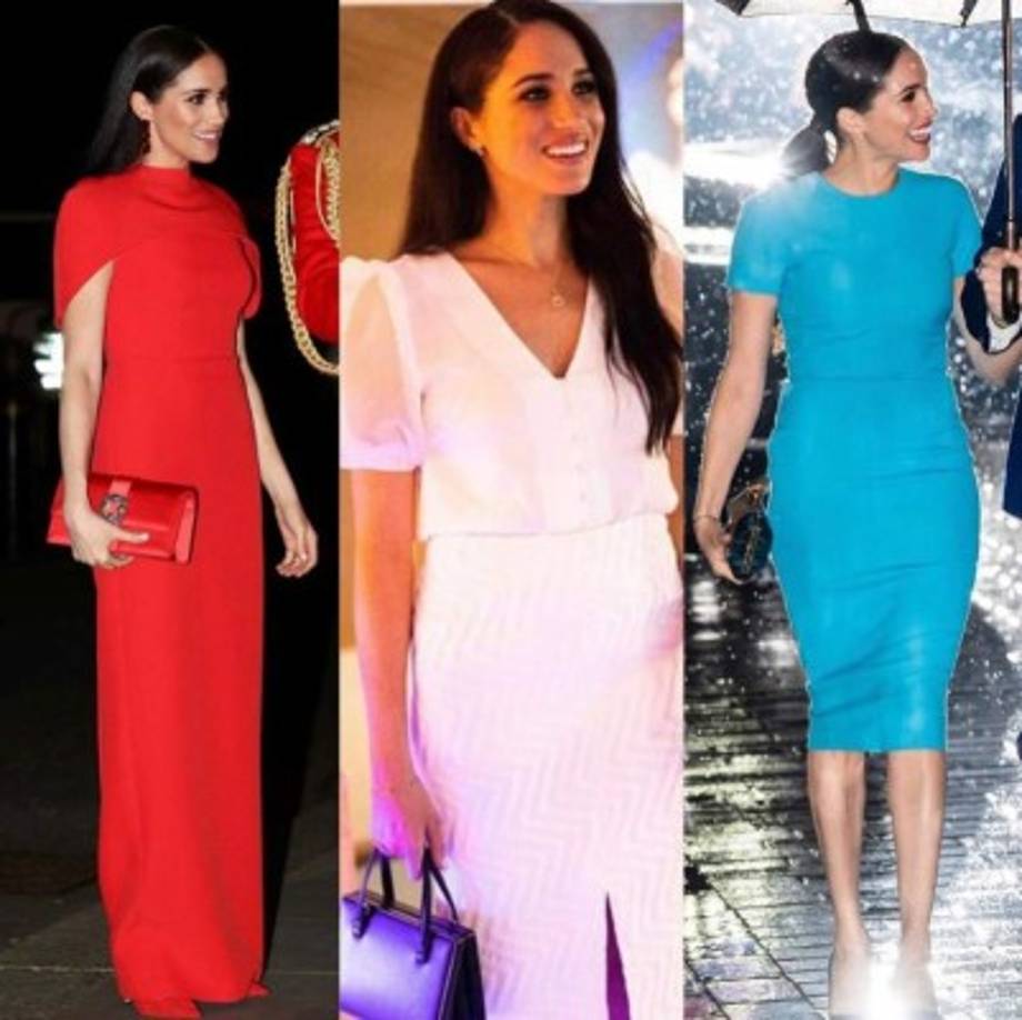 Mientras tanto, otros han visto el guiño que Meghan hizo a Gran Bretaña usando los colores de la bandera en sus diferentes presentaciones oficiales desde que regresó a Reino Unido.