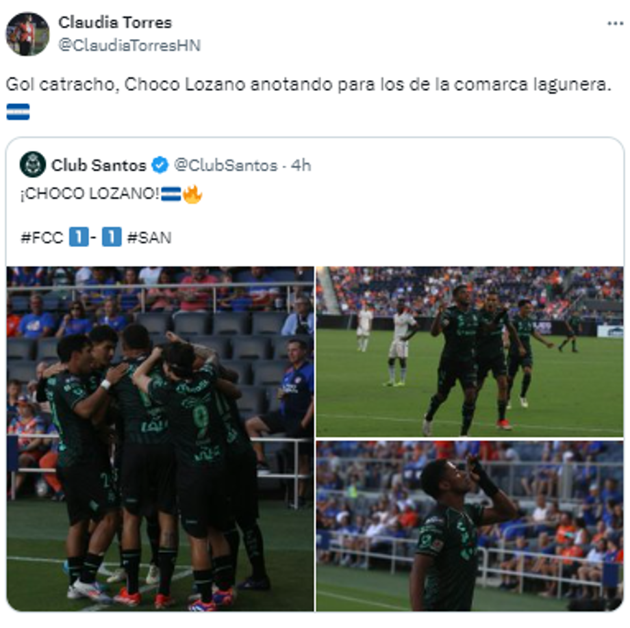 “Gol catracho, Choco Lozano anotando para los de la comarca lagunera”, Claudita Torres.