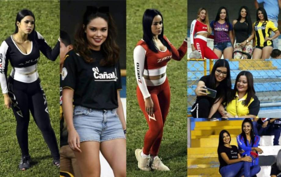 Las hermosas chicas que adornaron el clásico Real España-Motagua en el estadio Morazán por la jornada 12 del Torneo Clausura 2019.