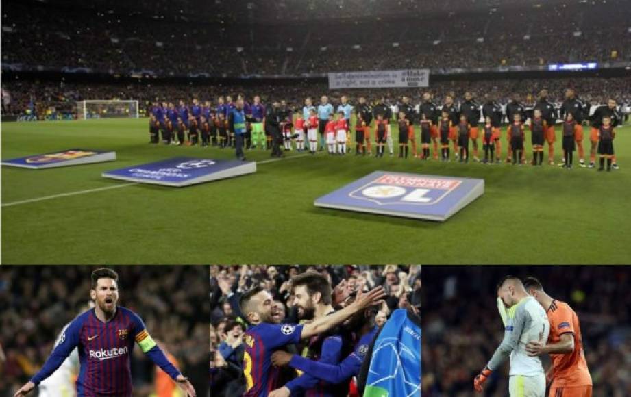 Las mejores imágenes que dejó la victoria del Barcelona (5-1) sobre el Lyon en la vuelta de octavos de final de la Champions League en el Camp Nou.