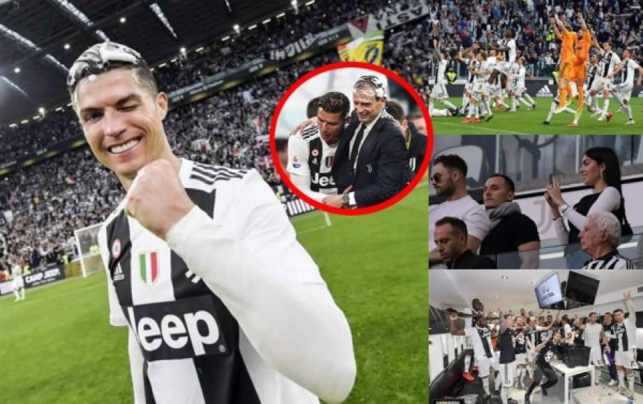 Las imágenes del festejo de la Juventus tras conquistar un nuevo 'Scudetto' de la Serie A, en la que Cristiano Ronaldo fue el gran protagonista junto a su novia Georgina Rodríguez. El portugués, además, anunció donde jugará la próxima temporada.