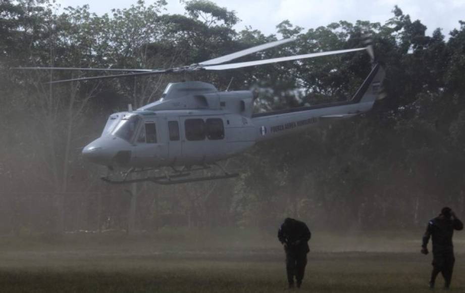 Una helicoptero llegó desde Tegucigalpa para llevarse a Chepe Handal.