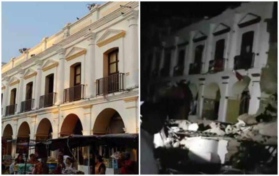 El edificio de la Presidencia Municipal de Juchitan en Oaxaca fue destruido por el terremoto del jueves.