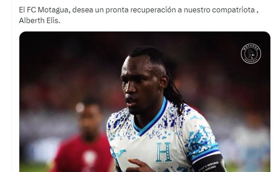 El Motagua también le mostró su apoyo a Alberth Elis.