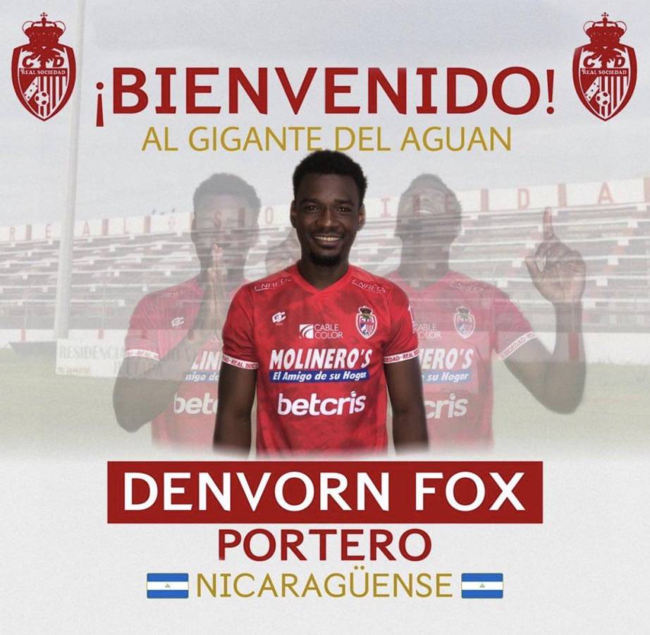 El portero nicaragüense Denver Fox llega para este Apertura 2022 para formar parte de la Real Sociedad.