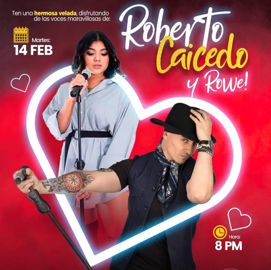 Roberto Caicedo y Kimberly Rowe deburatán como dúo en Hacienda Yuro, ubicada en barrio Los Andes, 13 ave. 5 calle, San Pedro Sula. Haga sus reservaciones llamando al: 3283-4215 y al 3269-9661.