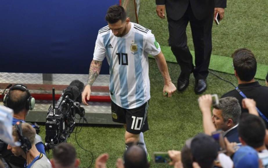 Lionel Messi salió destrozado del estadio.
