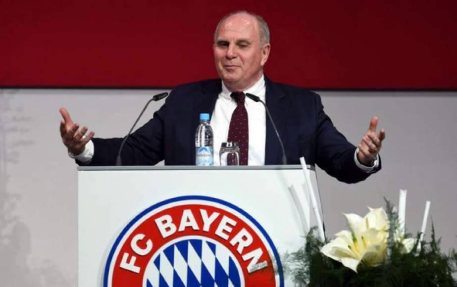 'Estamos inmersos en un proceso para rejuvenecer la plantilla. El próximo verano tendrá lugar la mayor inversión en fichajes de la historia del Bayern'. Así de contundente se mostró el presidente del Bayern, Uli Hoeness, en declaraciones al diario Bild de Alemania.