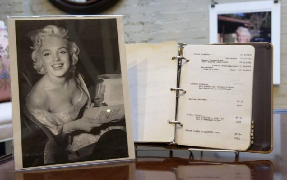 La libreta de direcciones personal de la fallecida actriz Marilyn Monroe está calculado en 8,000 a 10,000 dólares.