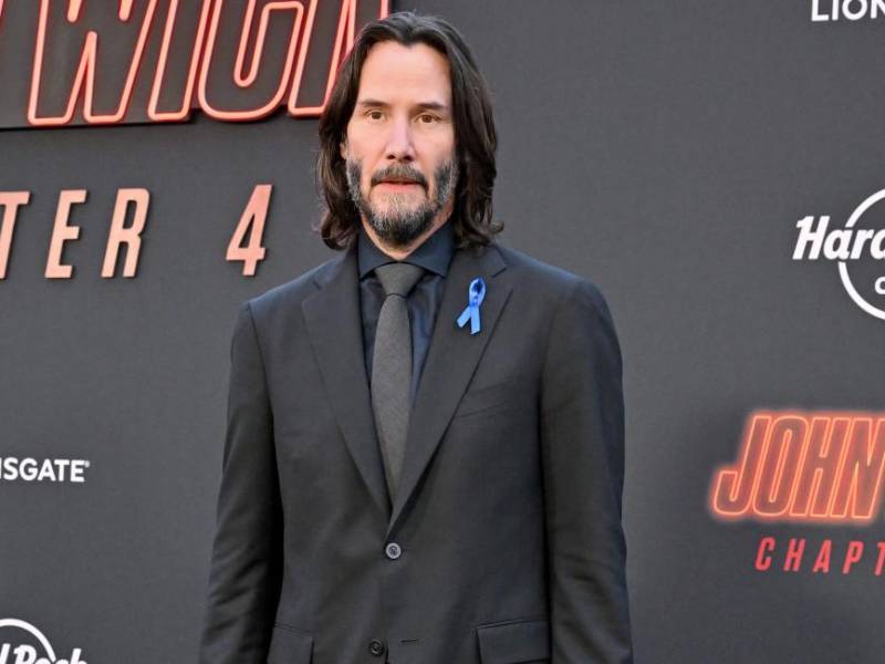 El actor Keanu Reeves en la premier de “John Wick 4”.