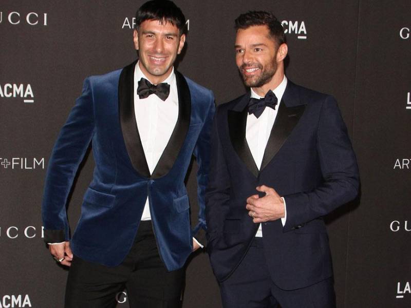Jwan Yosef y Ricky Martin en la LACMA ART +FILM GALA, en 2019.