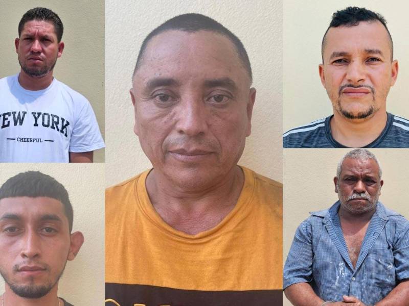 Los cinco acusados fueron enviados a la cárcel de Támara en Francisco Morazán.