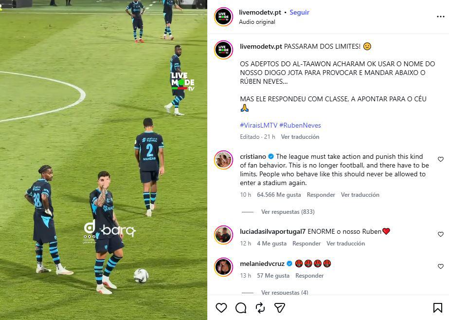 Cristiano no calla y estalla por lo que hicieron sobre Jota: pide duro castigo