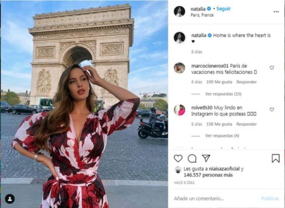 Natalia Barulich se encuentra en París, ciudad donde juega Neymar con el PSG y eso ha despertado más los rumores de la relación.