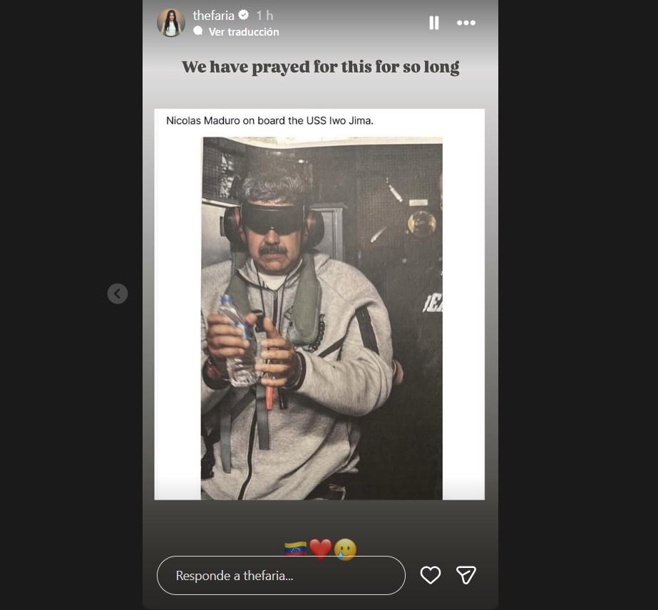 Famosos venezolanos celebran la captura de Maduro