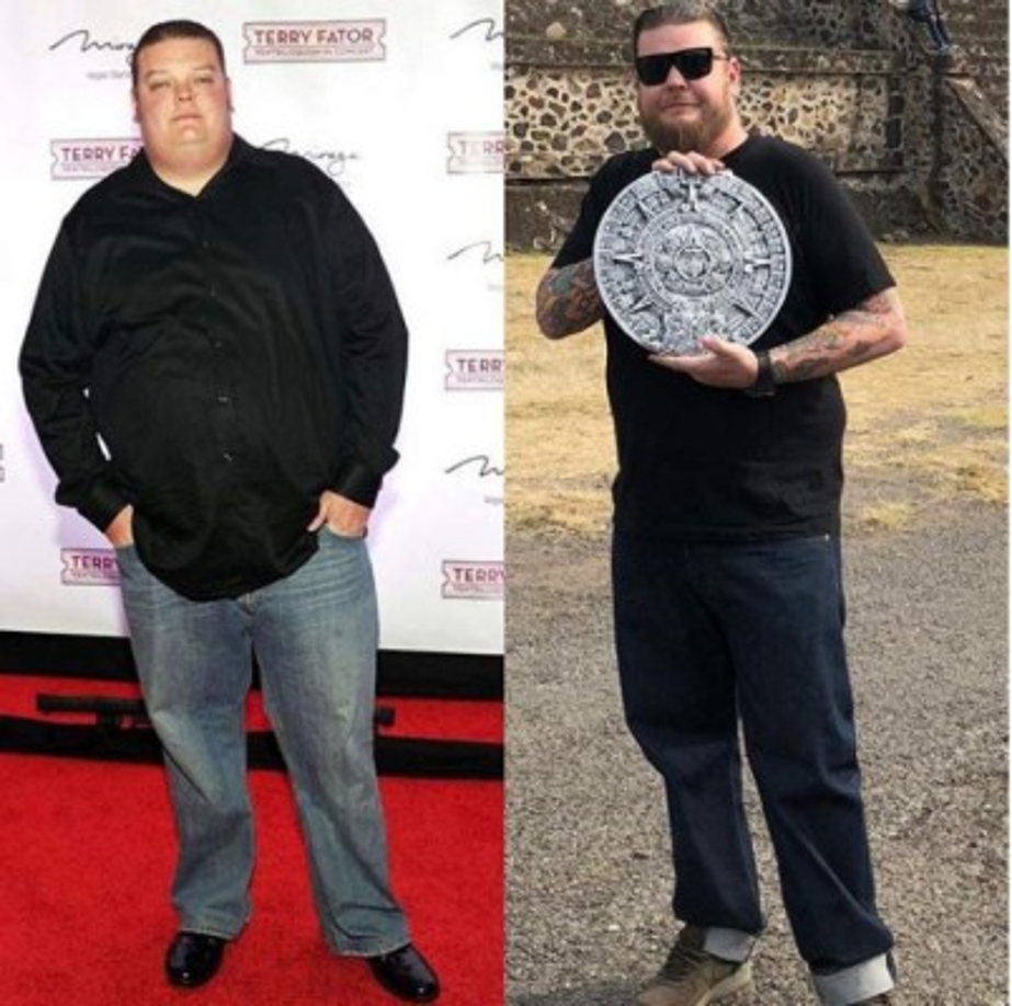 Corey logró bajar 192 libras, gracias a rigurosas dietas, ejercicio y su médico.