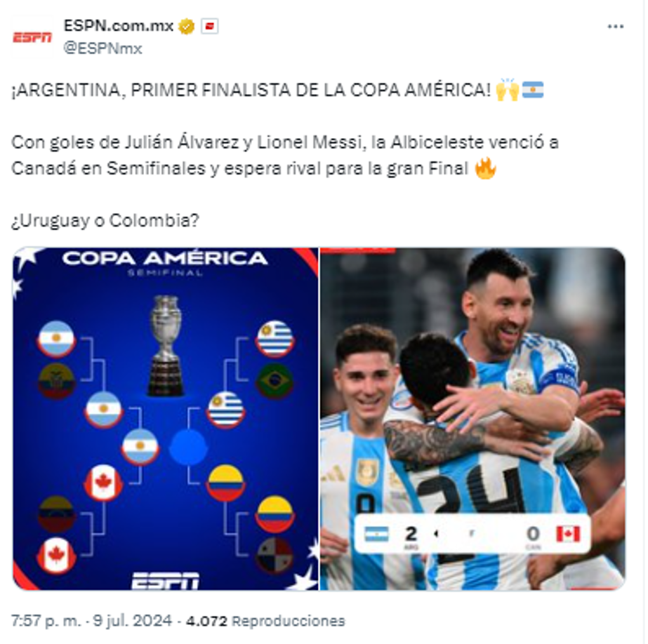 Medios internacionales reaccionaron tras la nueva final de Argentina y Messi.