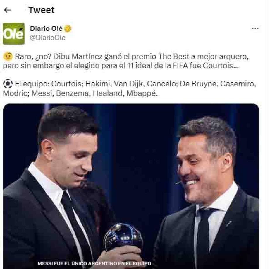 El Diario Olé de Argentina.