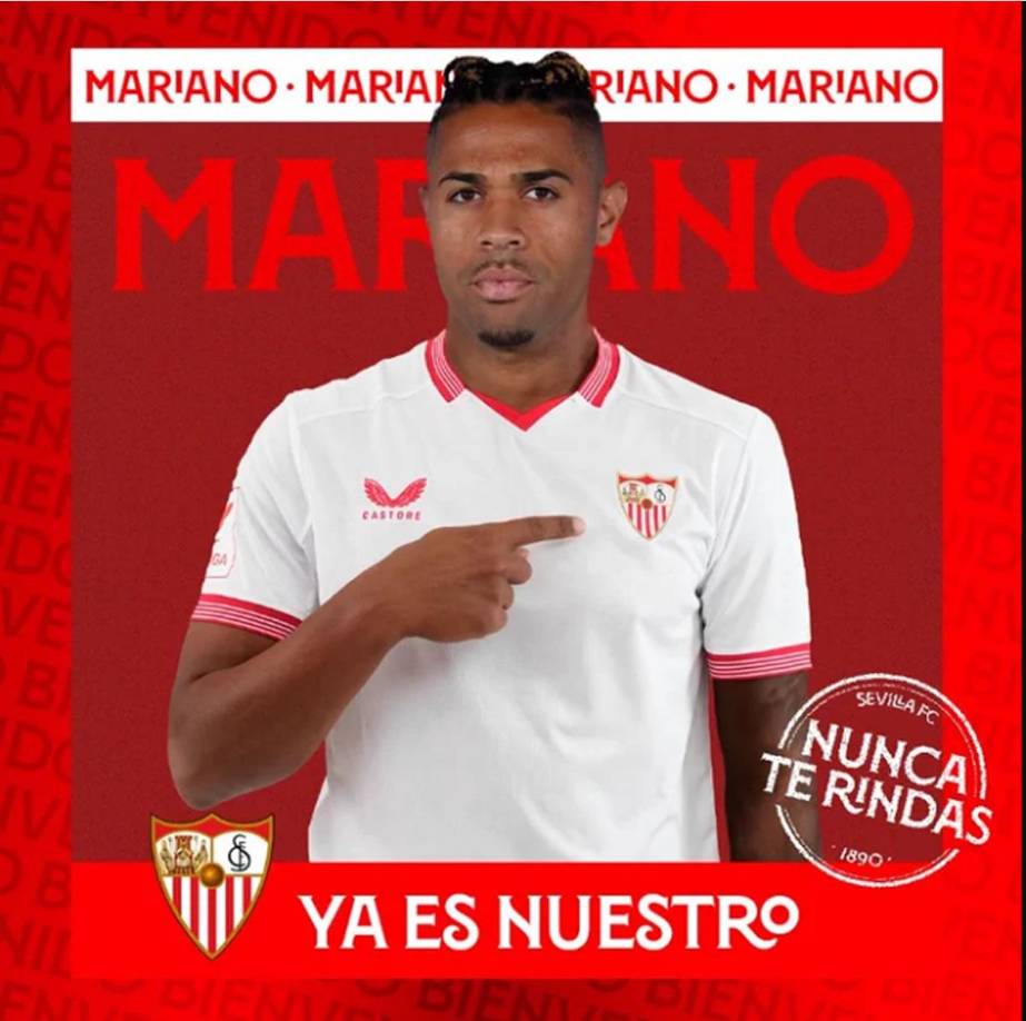 El Sevilla incorpora como agente libre al delantero dominicano Mariano Díaz. Llega como agente libre ya que este verano acabo su contrato con el Real Madrid. 