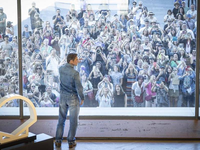 El actor estadounidense Brad Pitt este miércoles en el Festival de Cine de San Sebastián, donde ha presentado 'Heart ofthe beast' en la sección oficial de la 74 edición del certamen.