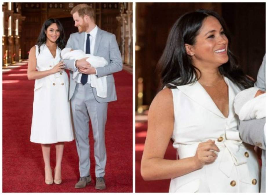 Meghan Markle <br/><br/>No se la pensó dos veces para mostrar al mundo su figura postparto. A tan solo tres días de dar a luz a su bebito, Meghan lo presentó al mundo acompañada de su esposo el príncipe Harry. <br/><br/>De manera predeterminada destacó su abultado abdomen en vez de esconderlo con una faja o con un vestido holgado. Lo que nos hace recordar que está bien lucir perfecta después dar a luz y que por más duquesa de Sussex que ella sea, nadie es perfecta. <br/>