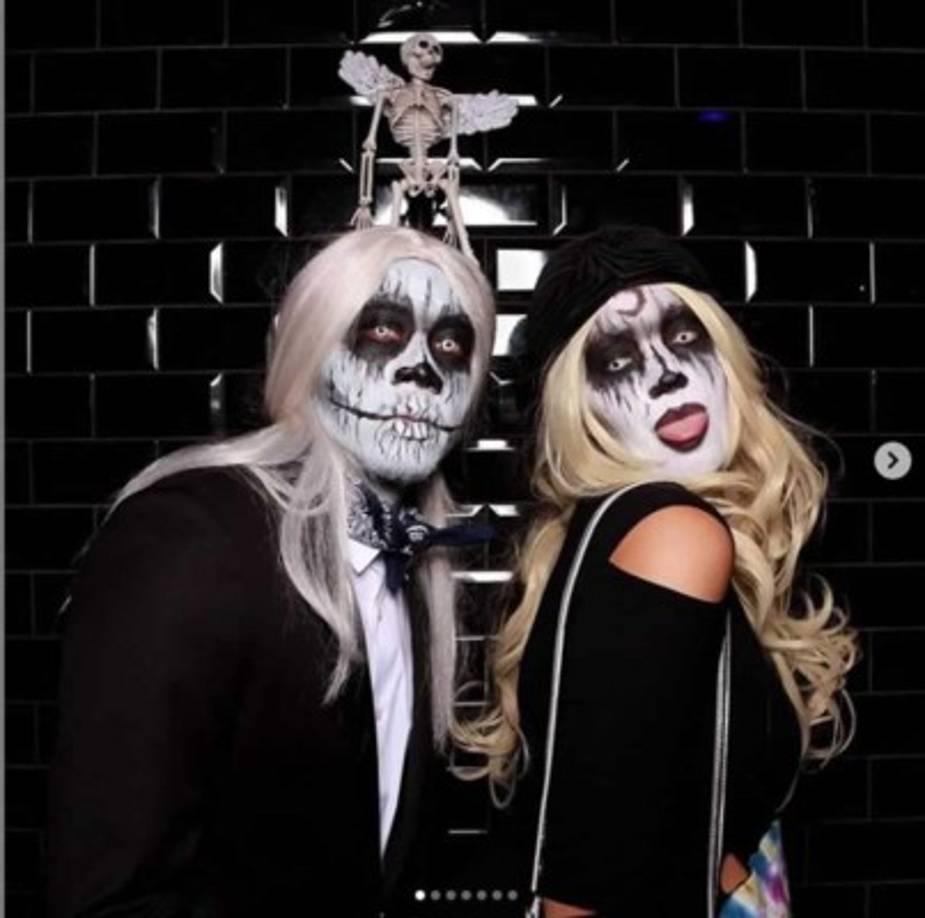 David Alaba y su mujer Shalimar Heppner en la fiesta del Bayern Múnich.