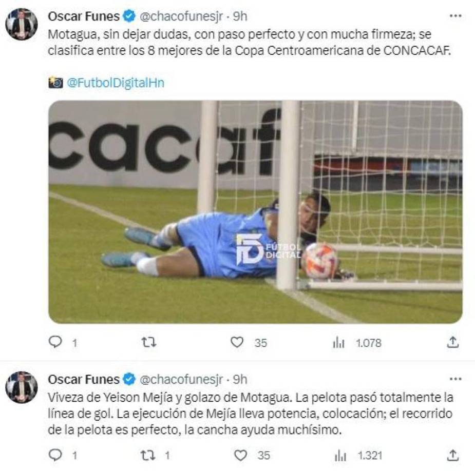 Óscar Funes, periodista hondureño: “Motagua, sin dejar dudas, con paso perfecto y con mucha firmeza”.