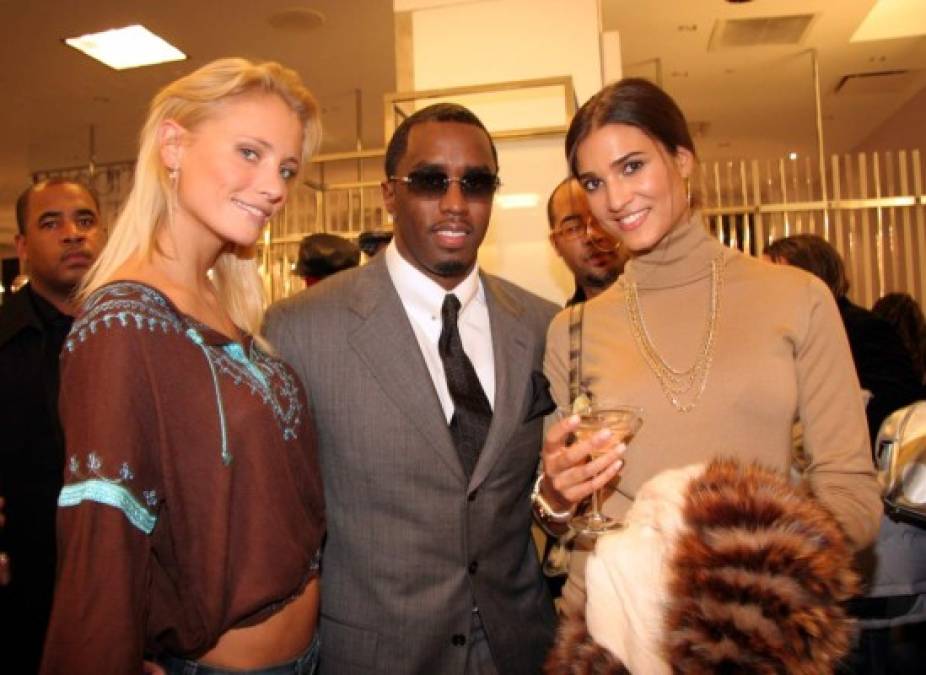 Yfke Sturm, Sean 'Diddy' Combs y Teresa Lourenco.