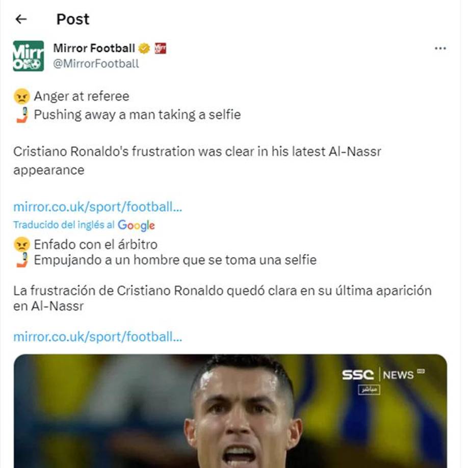 El portugués tuvo un cuestionable trato con el hombre a quien empujó lejos de su camino mientras intentaba tomar una fotografía de Cristiano con su teléfono celular, un episodio que quedó registrado ante las cámaras de televisión.