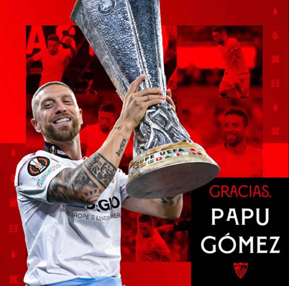 El Sevilla y el internacional argentino Alejandro ‘Papu’ Gómez han llegado a un acuerdo para la rescisión del contrato que les unía por una temporada más, hasta el próximo junio, con lo que el centrocampista se marcha del club andaluz dos temporadas y media después de su llegada en enero de 2021 desde el Atalanta italiano.