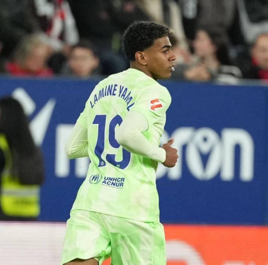 Lamine Yamal entró a la cancha en el minuto 59, con el marcador 2-1.