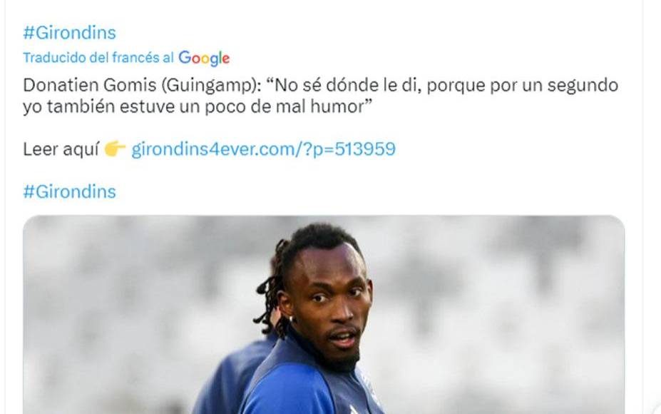 Donatien Gomis, el hombre que lesionó al catracho accidentalmente, cuenta cómo fue esa jugada: “Hay un centro, intento cortar el balón y devolverlo. Creo que él toca el balón primero, pero lo golpeo. Por un segundo yo también estaba aturdido. Lo vi en el suelo y perdió el conocimiento. Espero que se recupere”,