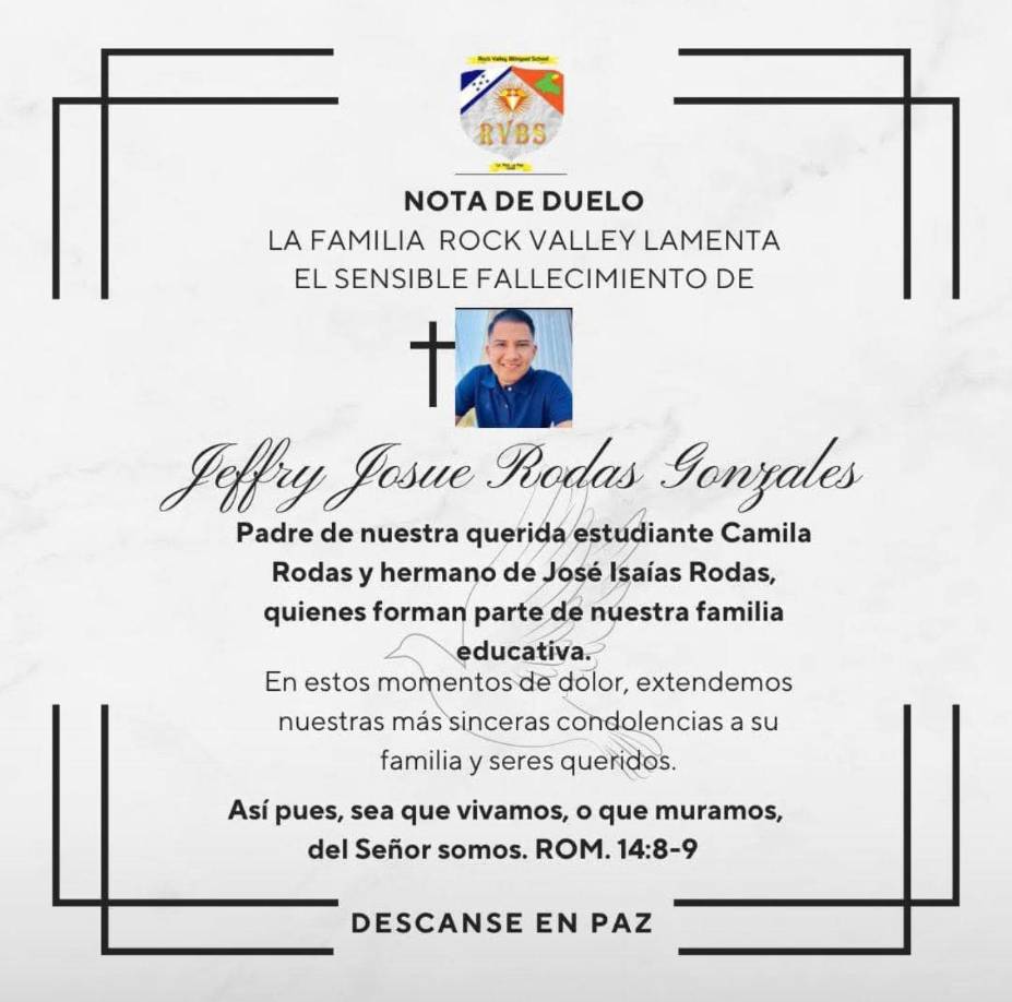 Familiares y amigos saltaron a las redes sociales consternados por el terrible deceso del joven Jeffry Josué Rodas.