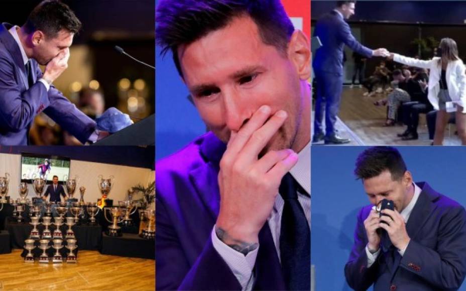 Lionel Messi se despidió entre lágrimas este domingo del FC Barcelona en un acto que paralizó al mundo del fútbol. En su despedida, el astro argentino recibió un enorme gesto por parte de su amada esposa luego de que estaba destrozado. Fotos AFP, EFE y Twitter del FC Barcelona.