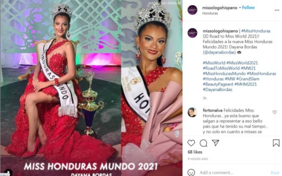 ¡Histórico! Dayana Bordas se convierte en la primera miskita en ganar el Miss Honduras Mundo